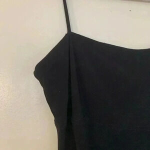 Joseph Ribkoff jersey like knit  black cocktail dress w gathers at the waist